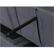Lara Linen Fabric Convertible Sleeper Chair with Side Pocket in Dark Gray