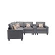 Nolan Gray Fabric Reversible Sectional Charging Ports Storage Console 2 Type Leg