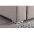 Nolan Linen Fabric Sofa and Loveseat with Pillows/Interchangeable Legs in Beige