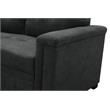 Kinsley Dark Gray Fabric Sleeper Sectional Sofa Chaise w/ USB Port & Pocket