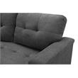 Kinsley Gray Woven Fabric Sleeper Sectional Sofa Chaise w/ USB Charger & Pocket