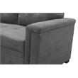 Kinsley Gray Woven Fabric Sleeper Sectional Sofa Chaise w/ USB Charger & Pocket