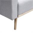 Lilola Home Light Gray Linen Fabric Sofa Loveseat Living Room Set with USB Ports