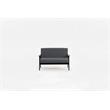 Bahamas Espresso Coffee Table and Dark Gray Linen Fabric Loveseat Set