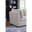 Kristin Light Gray Linen Fabric Reversible Sectional Sofa with 2 Ottomans
