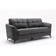 Callie Gray Woven Fabric Sofa Loveseat Chair Living Room Set