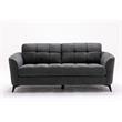 Callie Gray Woven Fabric Sofa Loveseat Chair Living Room Set