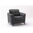 Callie Gray Woven Fabric Sofa Loveseat Chair Living Room Set