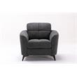 Callie Gray Woven Fabric Sofa Loveseat Chair Living Room Set