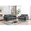 Callie Gray Woven Fabric Sofa Loveseat Living Room Set