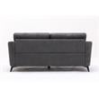 Callie Gray Woven Fabric Sofa Loveseat Living Room Set