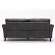 Damian Gray Woven Fabric Sofa with Accent Pillows