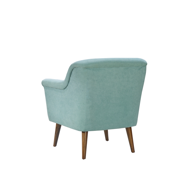 Shelby Aquamarine Teal Turquoise Woven Fabric Oversized Armchair