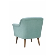 Shelby Aquamarine Teal Turquoise Woven Fabric Oversized Armchair