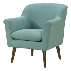 shelby aquamarine teal turquoise woven fabric oversized armchair