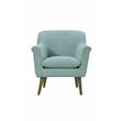 Shelby Aquamarine Teal Turquoise Woven Fabric Oversized Armchair