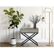 Koda Taupe Gray Engineered Wood Side Table Nightstand with Glass Top