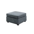 Isla Gray Woven Fabric 7-Seater Corner Sectional Sofa with Ottoman