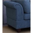 Diego Blue Fabric Sectional with Storage Ottoman and 2 Accent Pillows
