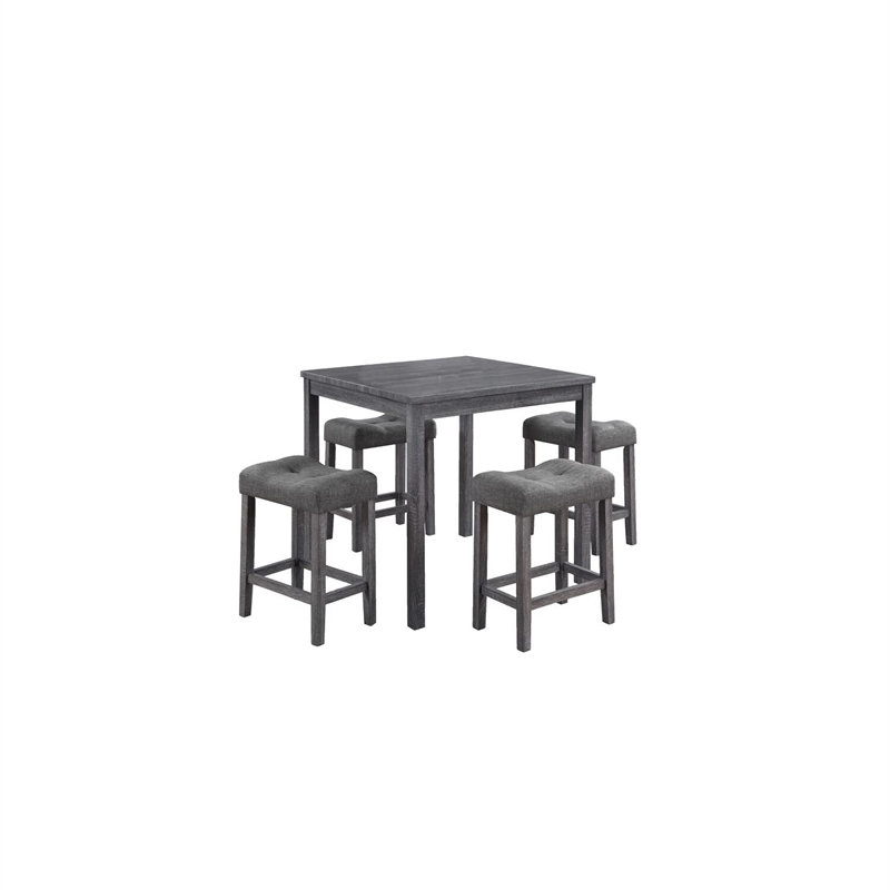 Lucian Gray Wood Finish 5 Piece 36