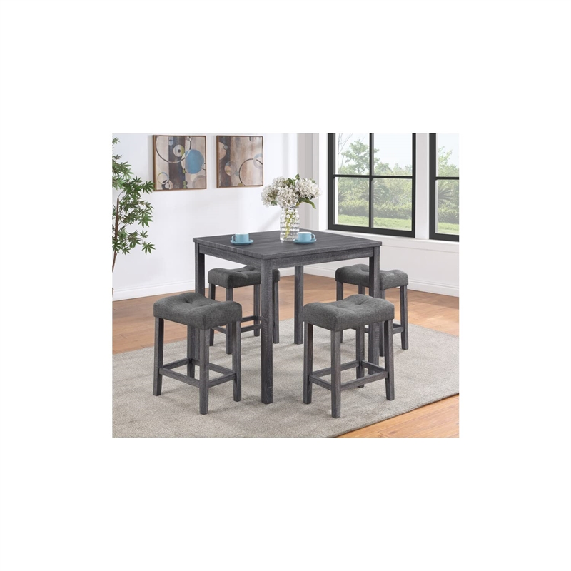 Lucian Gray Wood Finish 5 Piece 36
