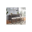 Oriana Brown Finish Wood 4 PC 60