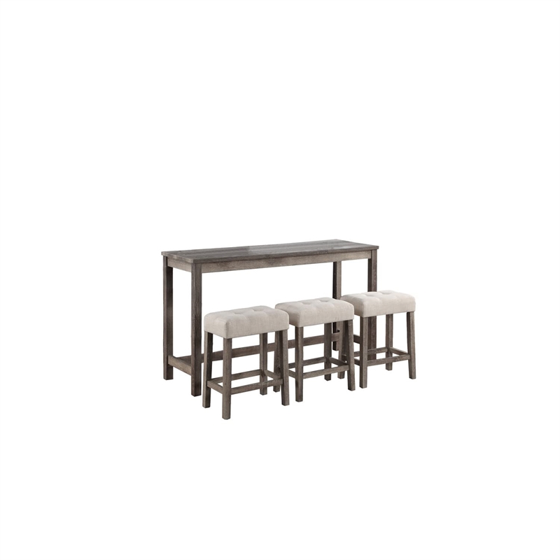 Oriana Brown Finish Wood 4 PC 60