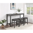 Oriana Gray Finish Wood 4 Piece 60