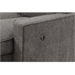Estelle Dark Gray Fabric Rev. Sleeper Sectional Storage Cup Holders USB Port