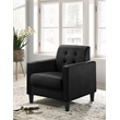 Hale Black Velvet Accent Armchair with Tufting