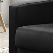 Hale Black Velvet Accent Armchair with Tufting