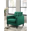 Hale Green Velvet Accent Armchair with Tufting