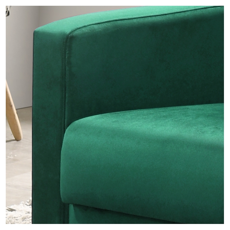 Hale Green Velvet Accent Armchair with Tufting