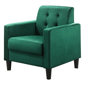 hale green velvet accent armchair with tufting