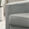 Hale Light Gray Velvet Accent Armchair with Tufting