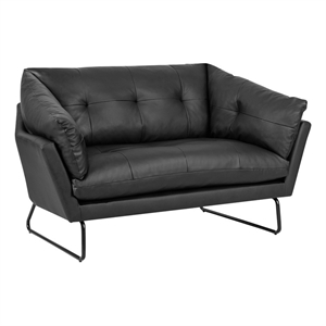 karla black pu faux leather contemporary loveseat