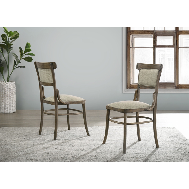 Bistro Set of 2 Vintage Walnut 19