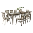 Bistro Walnut Engineered Wood Dining Table with Extension Leaf and Dining Chairs