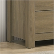 Cassini Coffee Gray Oak Engineered Wood Finish Dresser 6 Drawers Black Handles