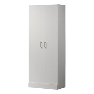 Lilola Home Alara 3-Shelf Engineered Wood Storage Cabinet in White