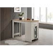 Alonzo Light Gray Engineered Wood Counter Height Table and 2 Counter Stools