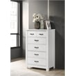 Cassini White Engineered Wood 5-Drawer Chest