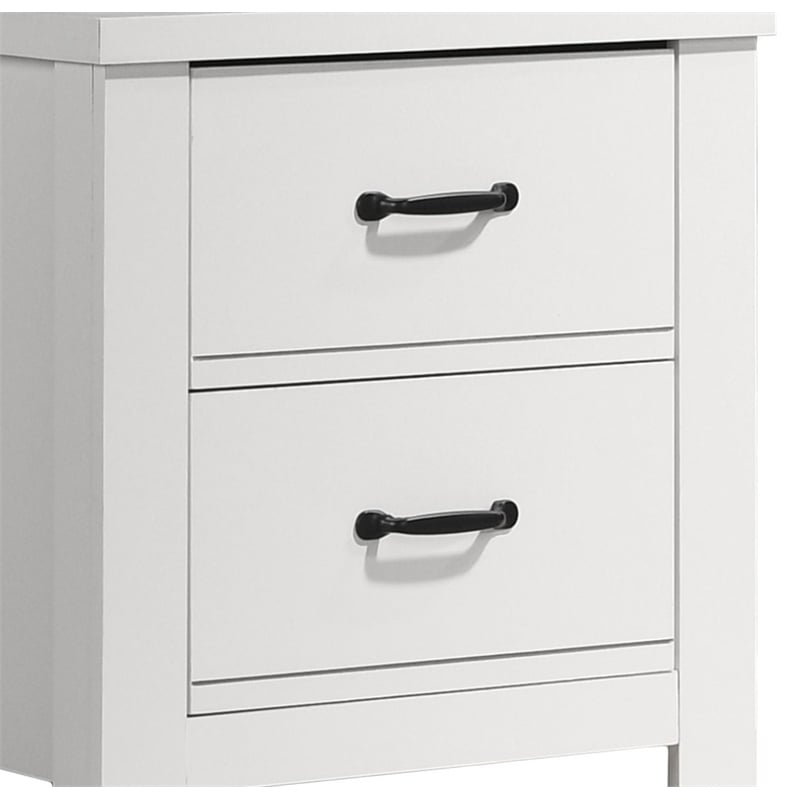 Lilola Home Cassini 2-Drawer Engineered Wood Nightstand in White