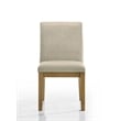 Jasper Set of 2 Driftwood Finish Contemporary Beige Fabric Dining Chair