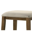 Sasha Walnut Wood Counter Height Stool with Upholstered Seat