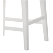 Sasha White Wood Counter Height Stool with Upholstered Seat