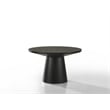 Jasper Ebony Black Wood 3-PC Coffee End & Console Table Set with Pedestal Base