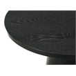 Jasper Ebony Black Wood 3-PC Coffee End & Console Table Set with Pedestal Base