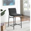 Lahni Dark Gray Boucle Fabric Counter Height Chair