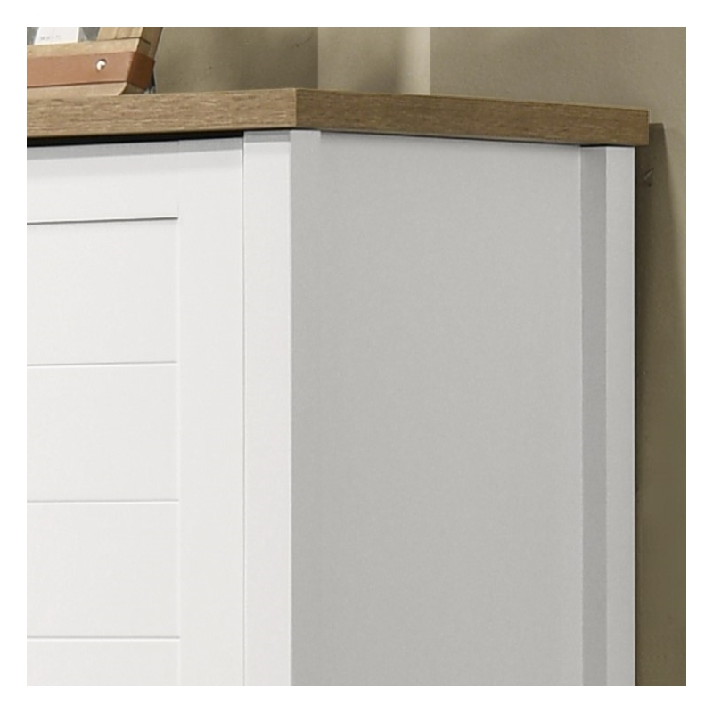 Lilola Home Claire 2-Door Engineered Wood Storage Cabinet in White